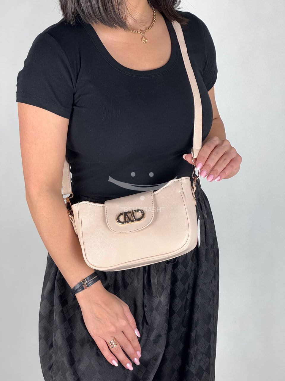 Michael Kors shoulder bag-Cream خرید و قیمت کیف دوشی زنانه مایکل کورس کرم