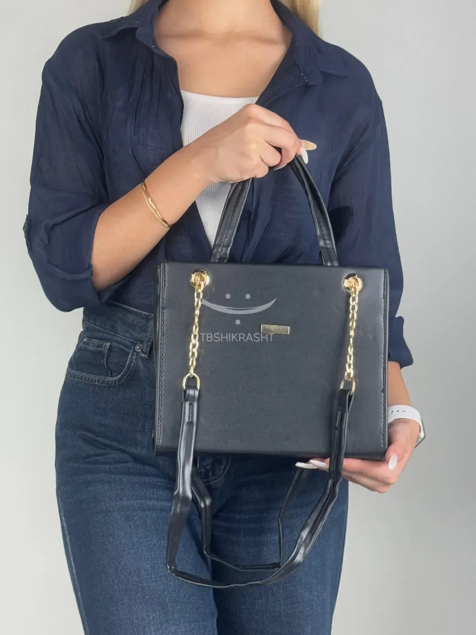 Women handbag with two handles خرید و قیمت کیف زنانه دو دسته زنجیر