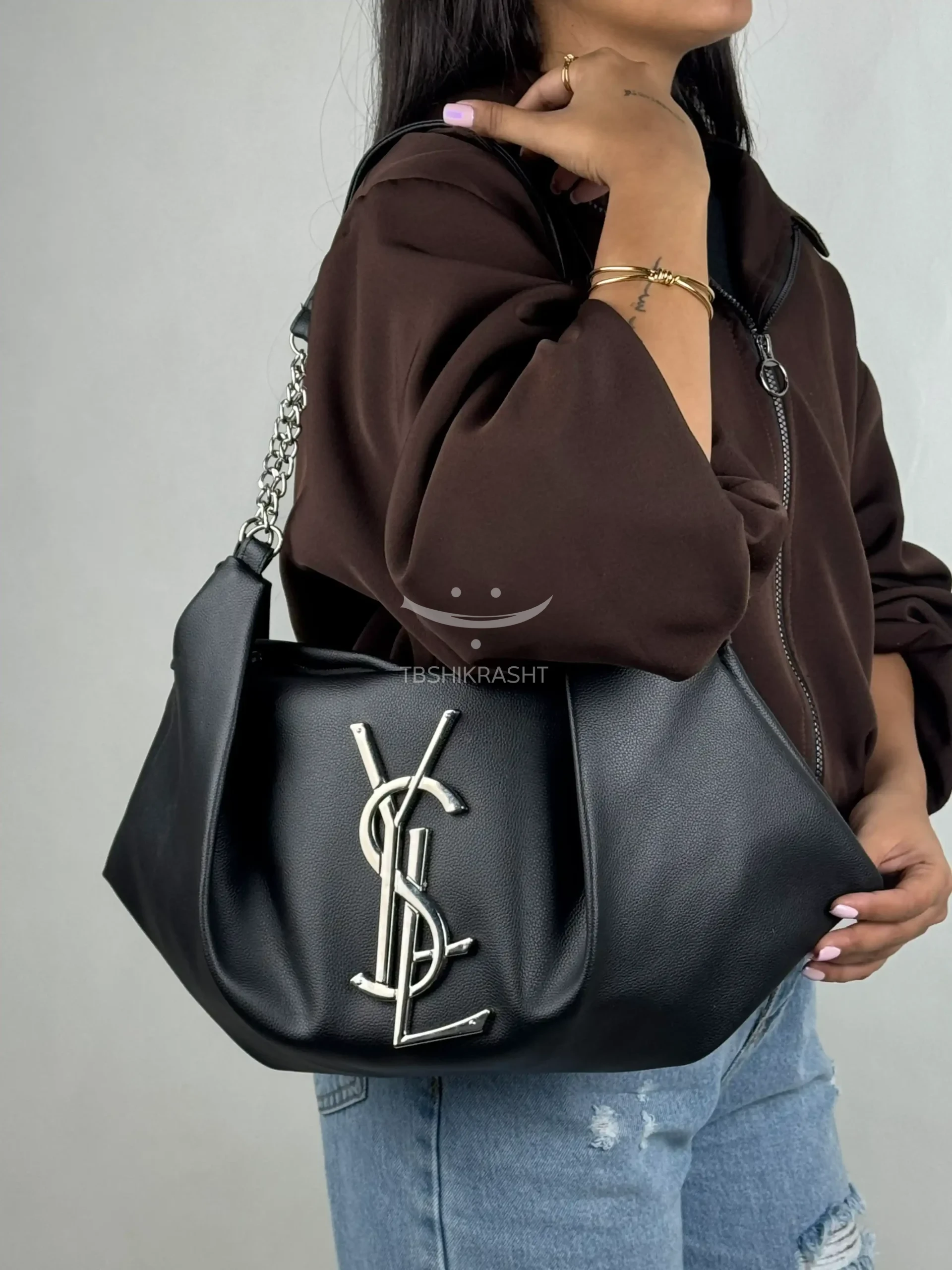 YSL women boat bag (5) کیف زنانه طرح وای اس ال قایقی 799-104 - تصویر 1