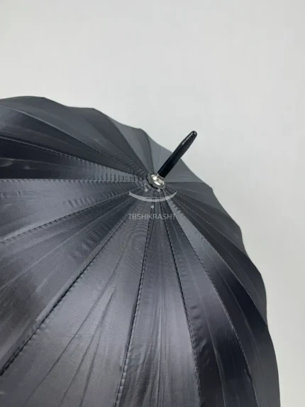 چتر مردانه مشکی با دسته چوبی